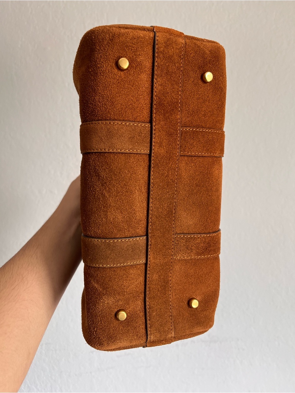Coach Compass 25 Suede with Gold Hardware - Picture 9 of 12